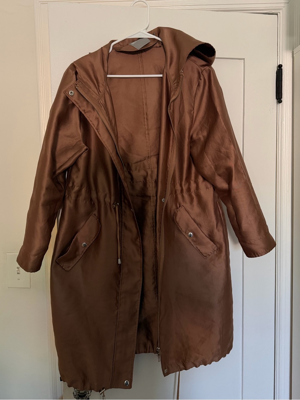ASOS DESIGN Mauve Blush Pink Oversized Parka Size 6 Petite